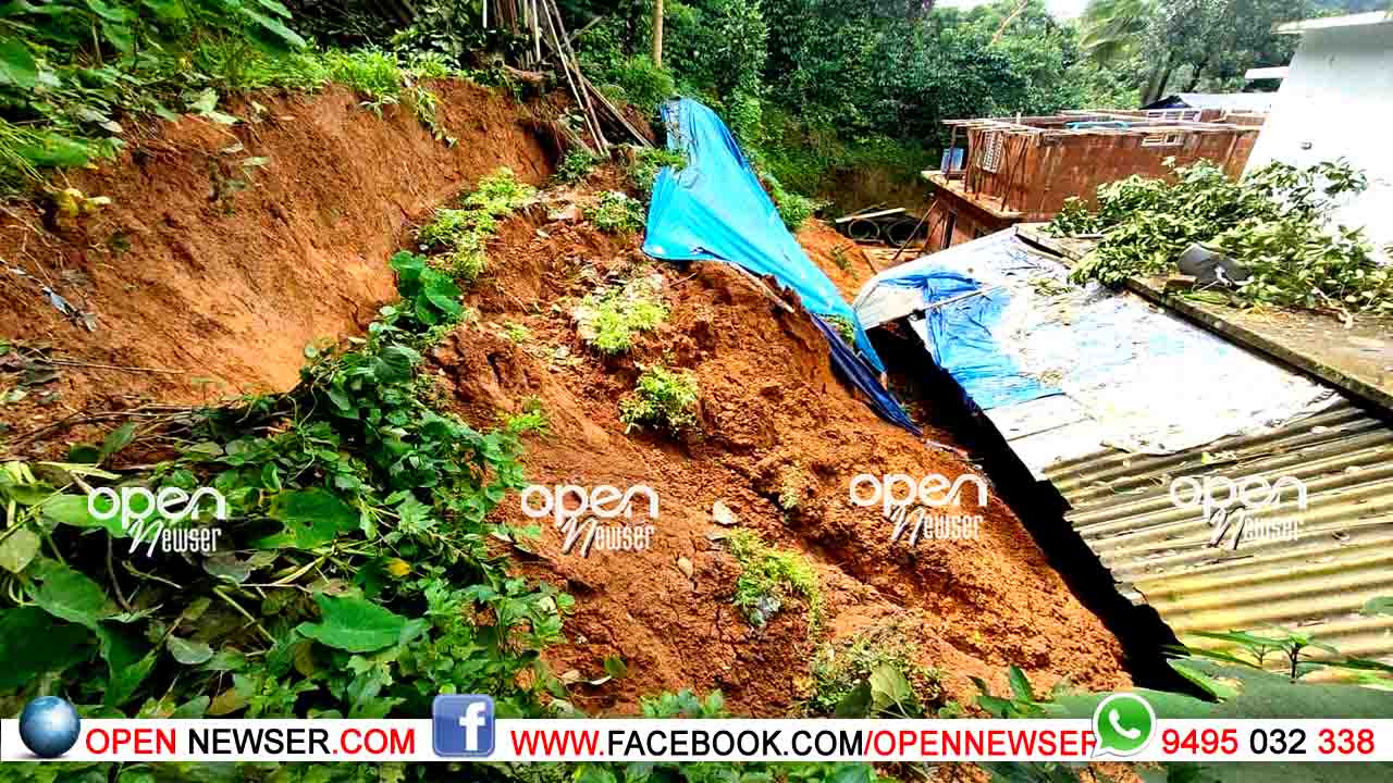 കാവറ്റയില് മണ്ണിടിച്ചില്; വീടുകള് അപകട ഭീഷണിയില്