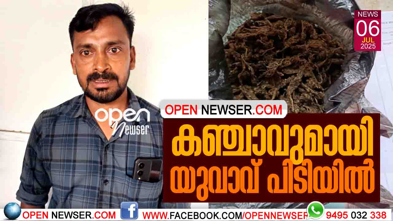 കഞ്ചാവുമായി യുവാവ് പിടിയില്