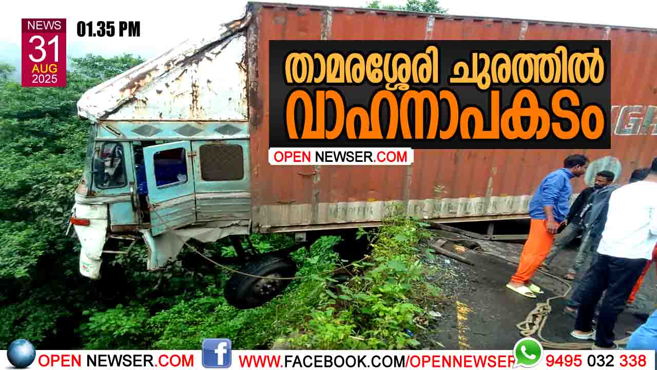 താമരശ്ശേരി ചുരത്തില് വാഹനാപകടം