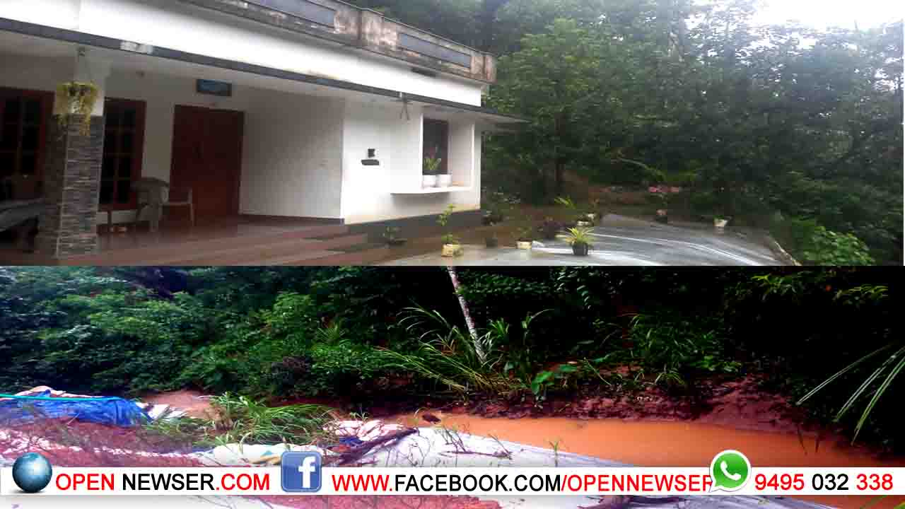 വീടിന് മുന്വശത്തൂടെ ഒഴുകുന്ന തോട് അപകട ഭീഷണി ഉയര്ത്തുന്നതായി പരാതി.